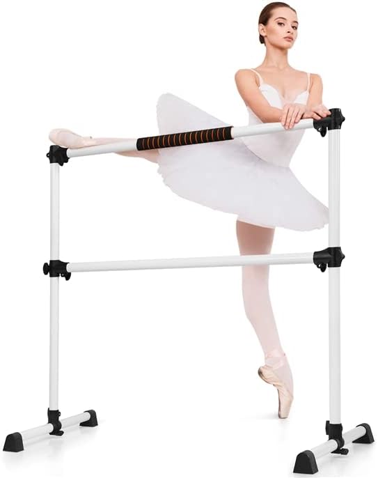 Barre de danse classique double hauteur réglable 125 x 71 x 119cm