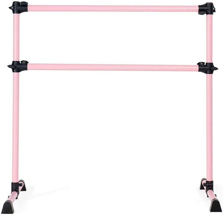 Double barre de ballet mobile avec support antidérapant réglable de 1,2 m