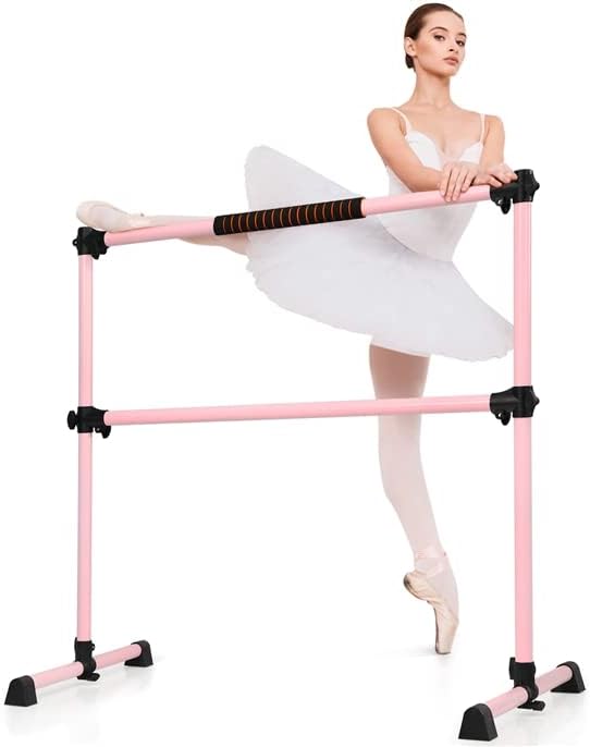Barre de danse classique double hauteur réglable 125 x 71 x 119cm