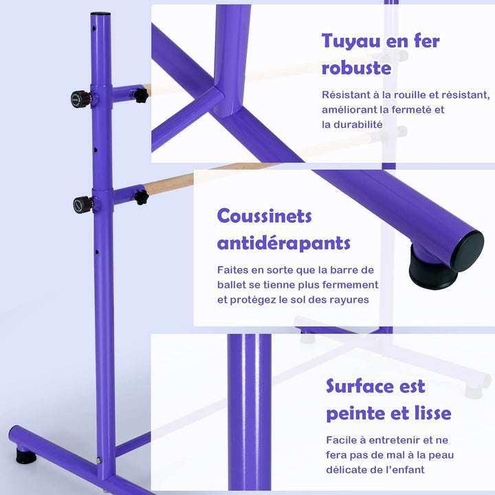 Barre de danse mobile réglable 4 hauteurs