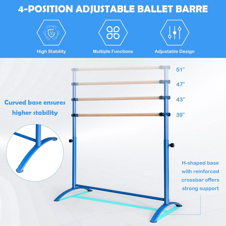 Barre de danse mobile réglable 4 hauteurs