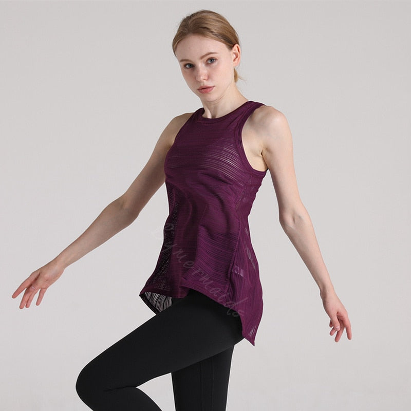 Débardeur maille séchage rapide dos fantaisie