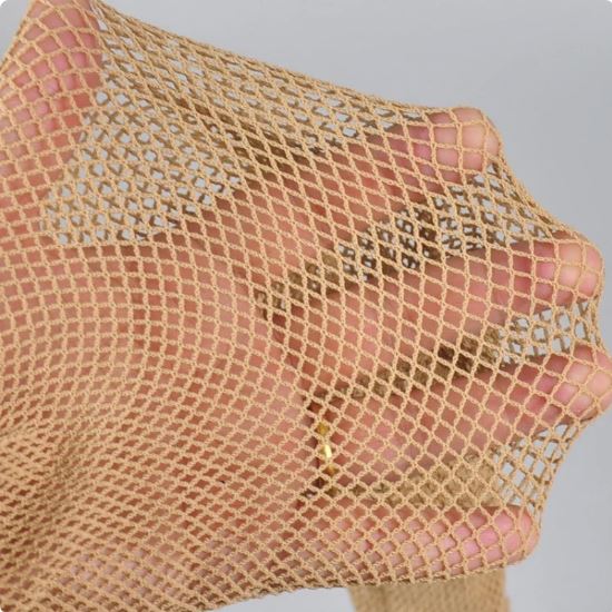 Collant résille pro sans coutures coloris caramel, chair, noir