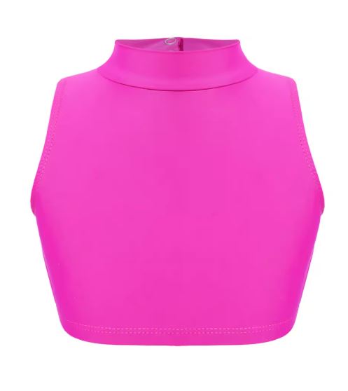 Top court sans manches col officier