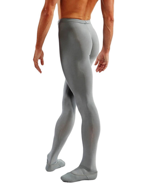 Collant danse uni opaque avec pieds pour homme