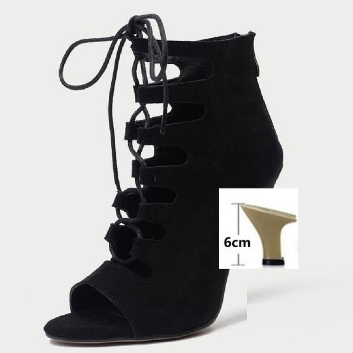 Bottines danse Mathilde noir semelle caoutchouc