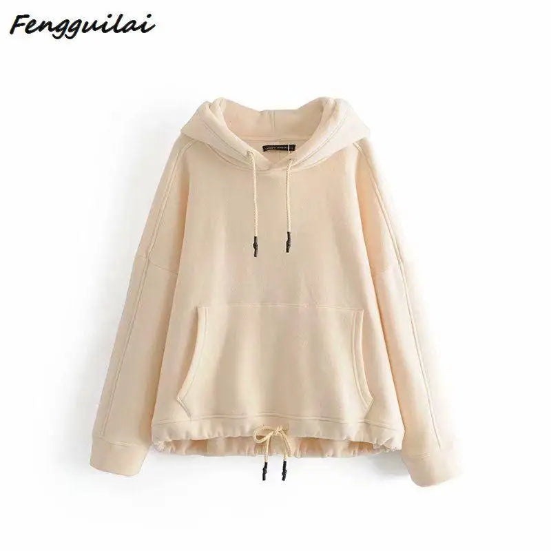 Sweat-shirt capuche coupe femme avec cordon