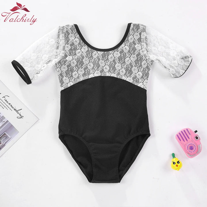 Justaucorps dentelle manches mi-longues Emilia