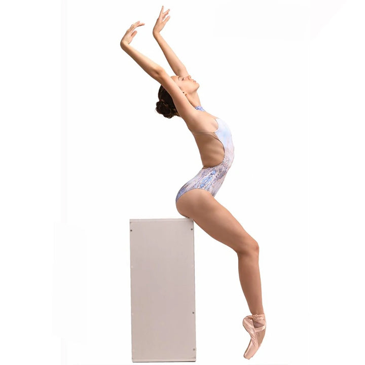 Justaucorps floral sans manches Sansha