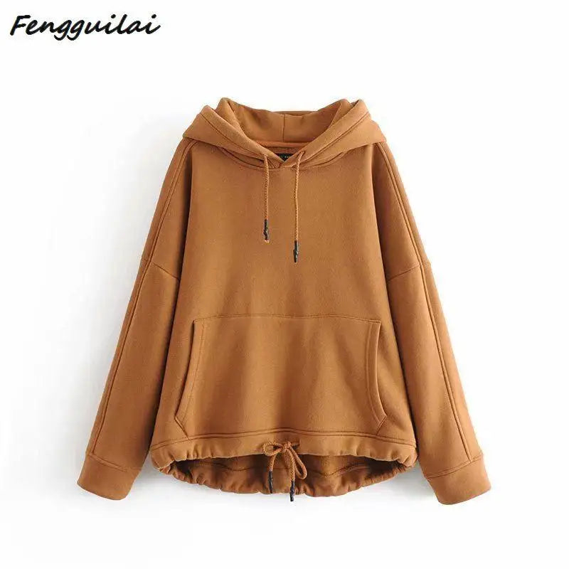 Sweat-shirt capuche coupe femme avec cordon