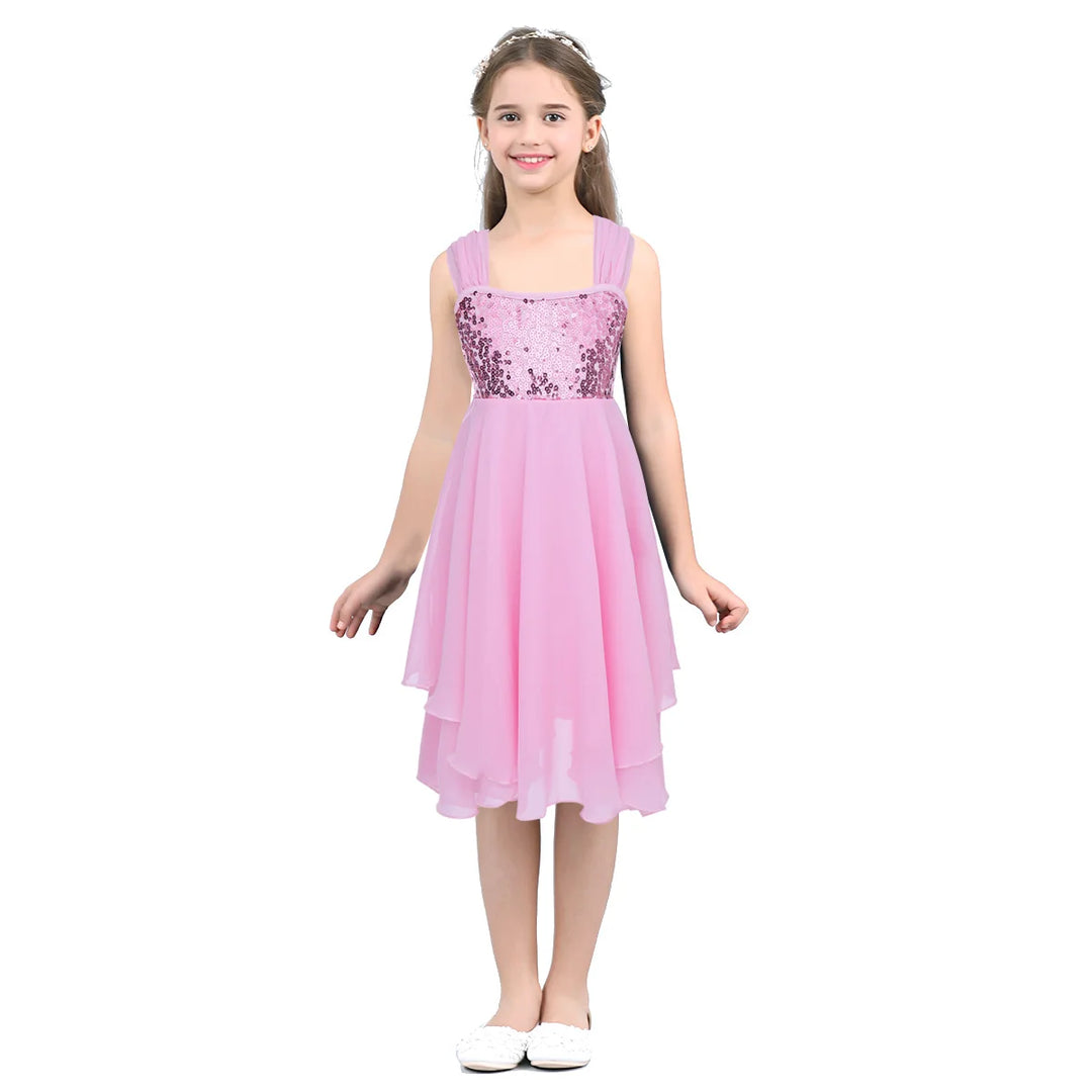 Robe justaucorps paillettes à bretelles réglables Paola