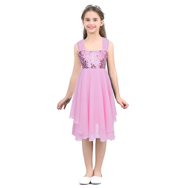 Robe justaucorps paillettes à bretelles réglables Paola