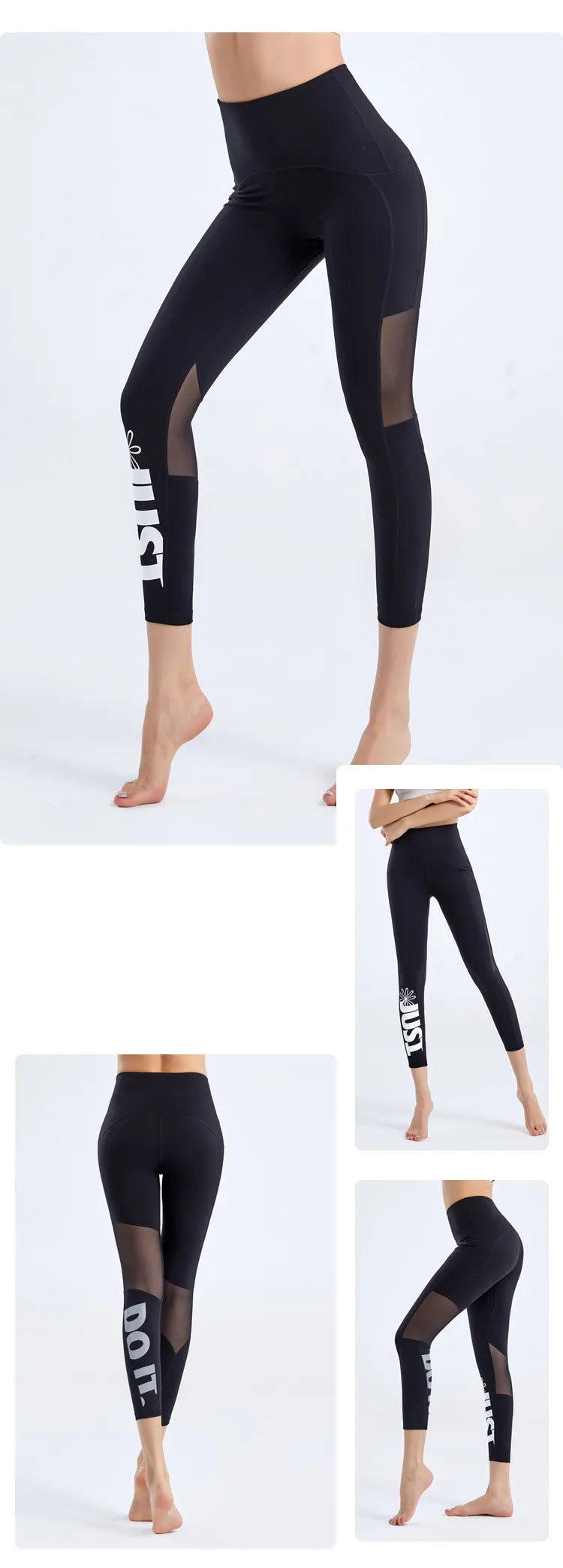 Legging ajouré taille haute en maille