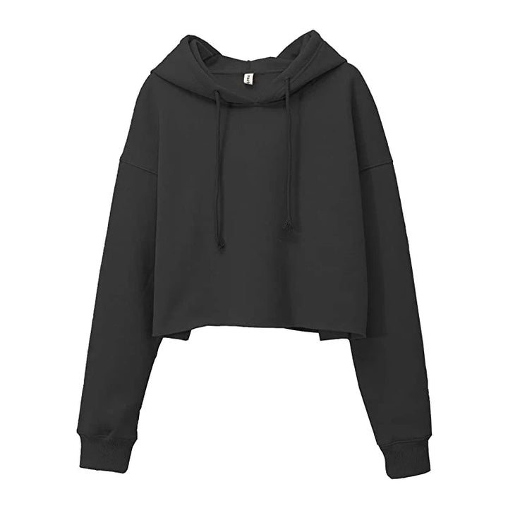 Sweat-shirt court à capuche manches longues Elisandra