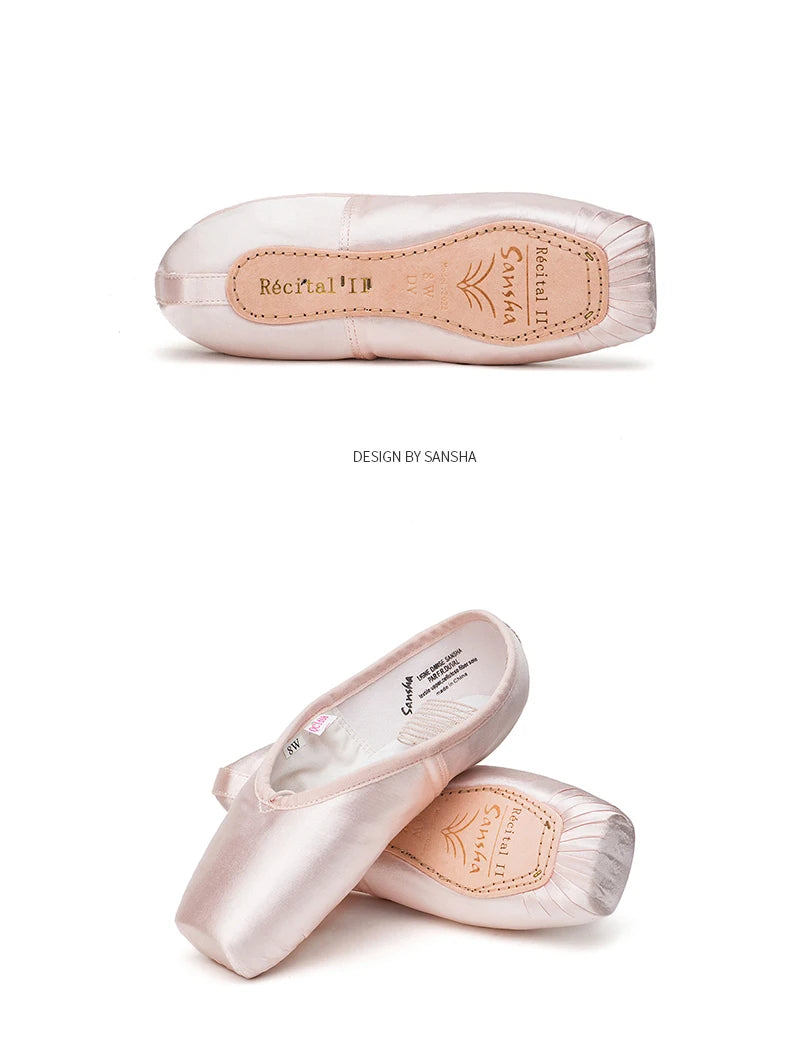 Chaussons Pointes satin Sansha Essentiel Récital2