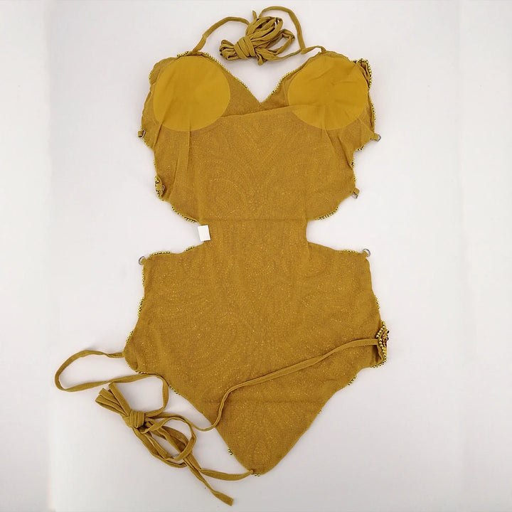 Robe de Danse Pailletée Dos Nu Papillon