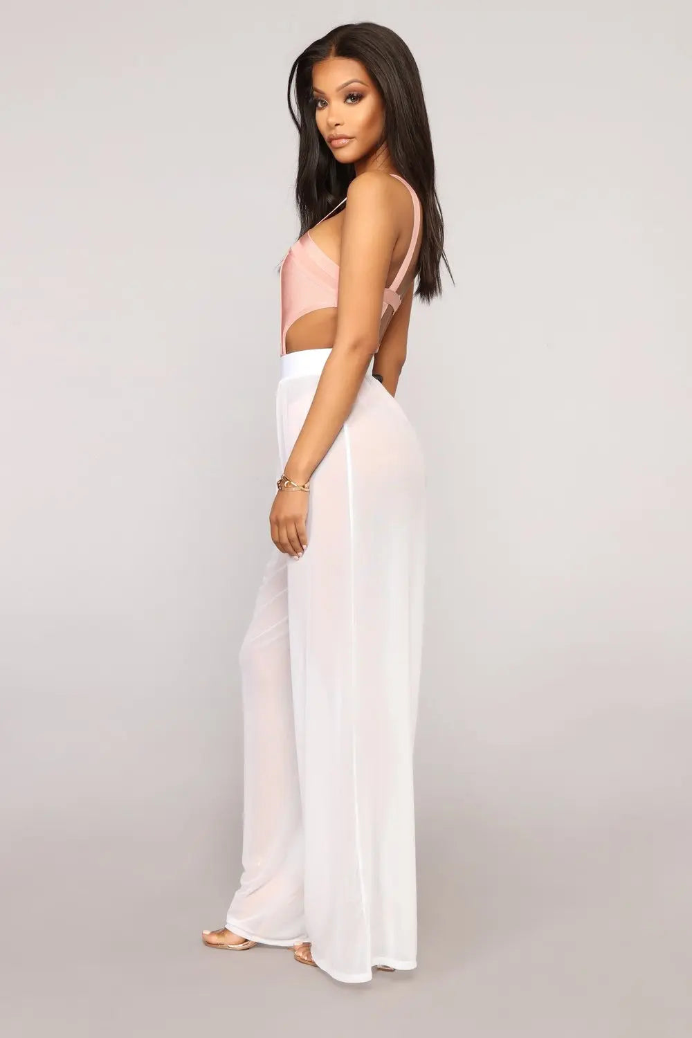 Pantalon Anouk en maille taille haute