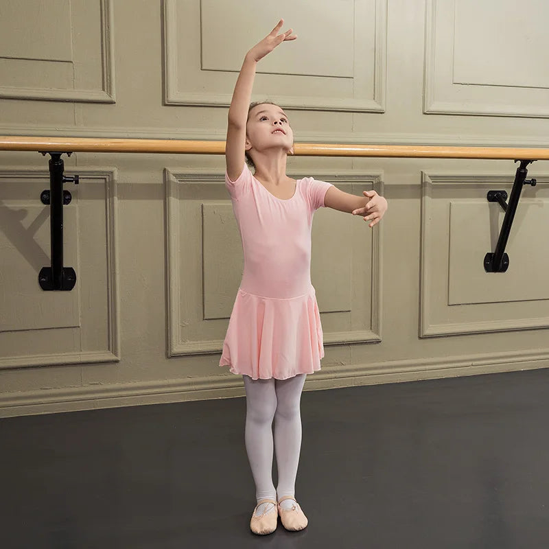 Justaucorps manches courtes avec jupette Sansha