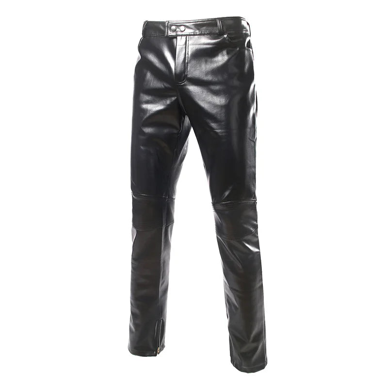 Pantalon PU brillant pour hommes