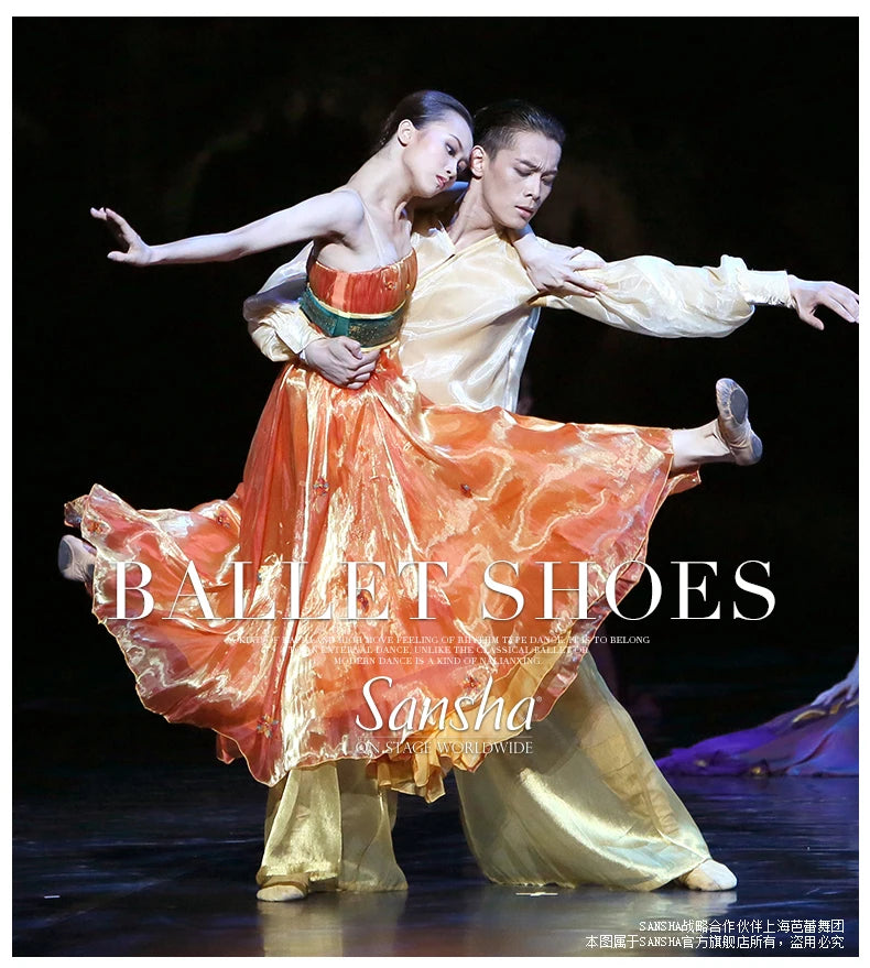 Chaussons danse demi-pointes cuir Sansha