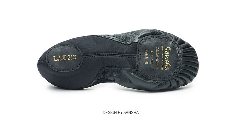 Chaussons danse demi-pointes cuir Sansha