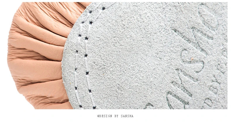 Chaussons demi-pointes cuir avec talons Sansha