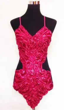 Robe de Danse Pailletée Dos Nu Papillon