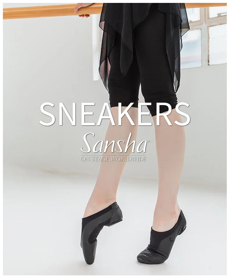 Chausson cuir Sansha Slip-On Modern Jazz Dance