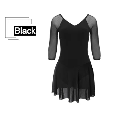 Justaucorps tunique manches longues avec jupette Ebba