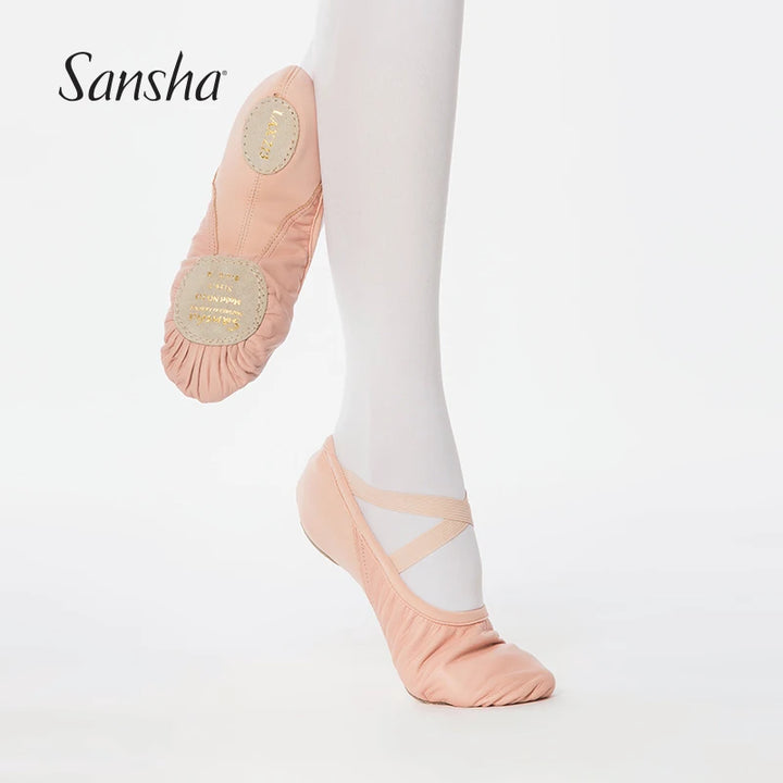 Chaussons danse demi-pointes cuir Sansha