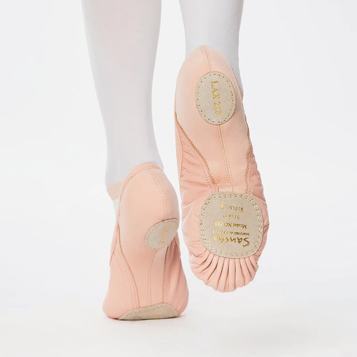 Chaussons danse demi-pointes cuir Sansha