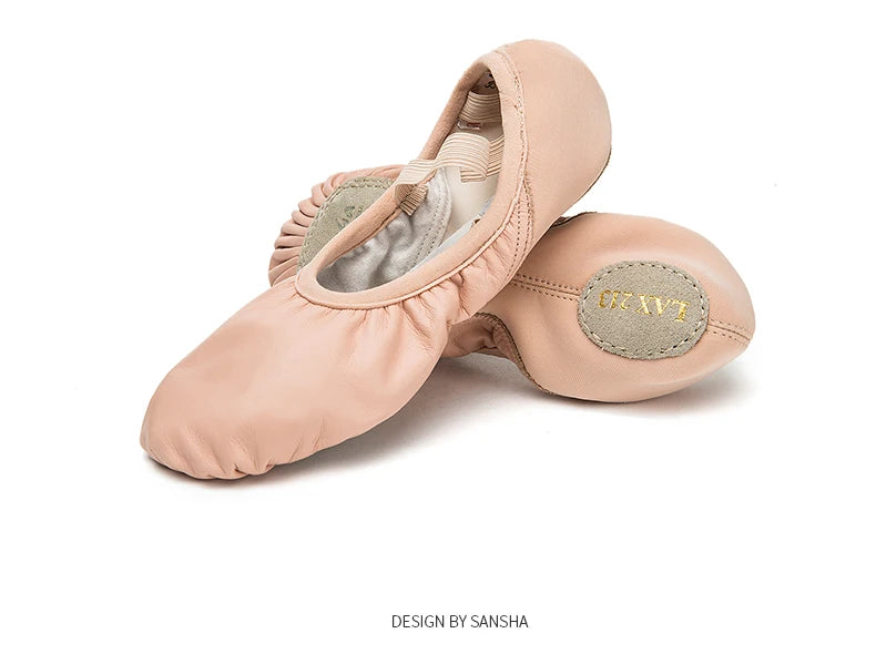 Chaussons danse demi-pointes cuir Sansha