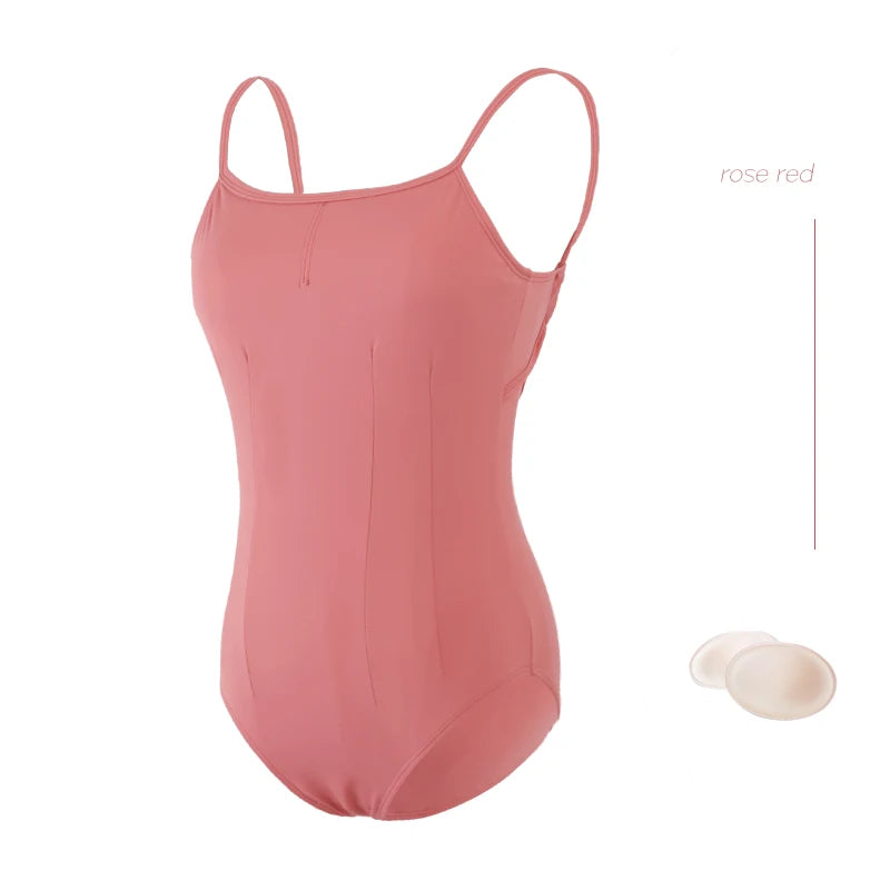 Justaucorps fines bretelles dos nu fantaisie Sabine