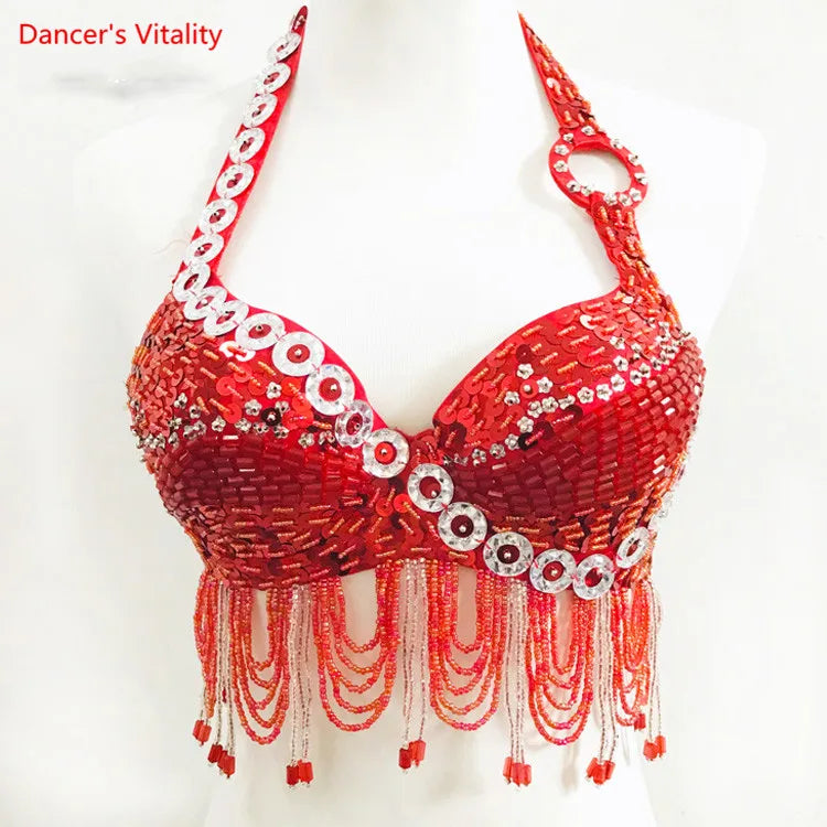 Soutien-gorge sequins et franges Belly Dance Leena