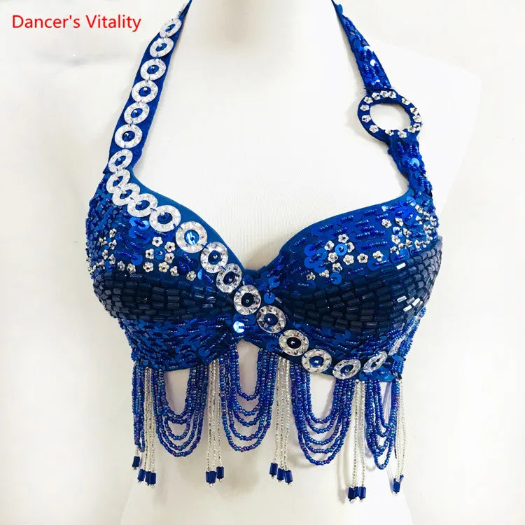 Soutien-gorge sequins et franges Belly Dance Leena