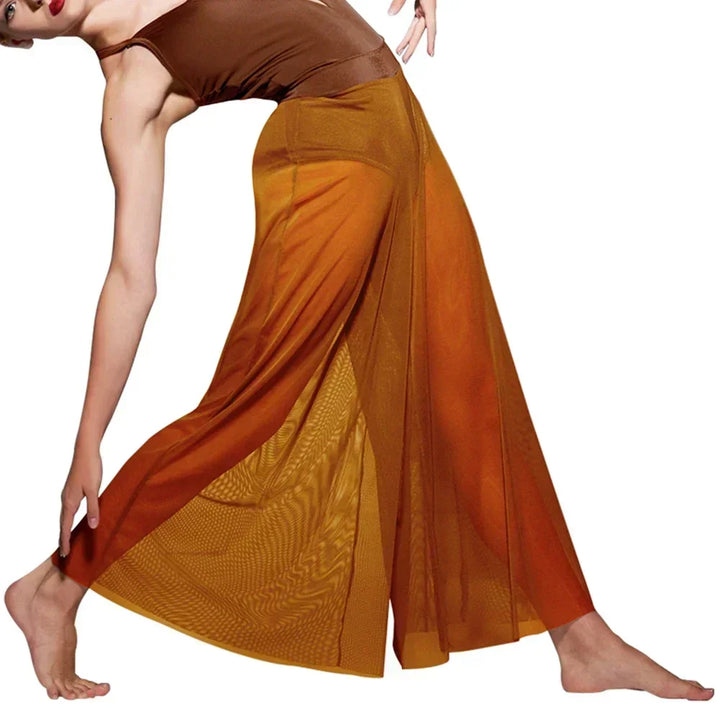 Pantalon Florence large en mesh transparent