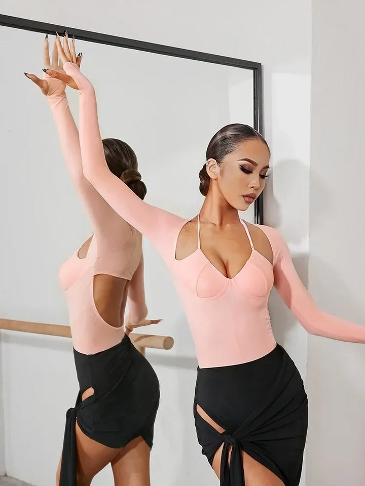 Justaucorps manches longues découpe dos Galina