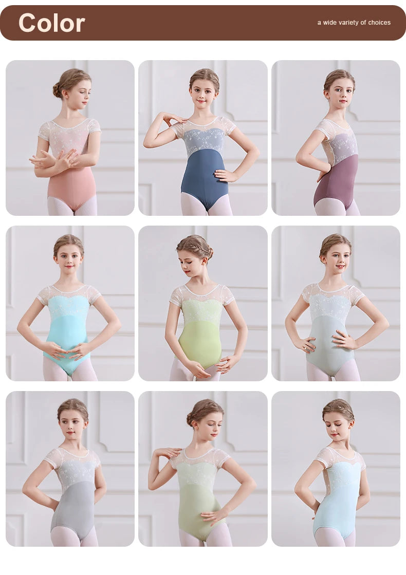 Justaucorps manches courtes haut dentelle Alix