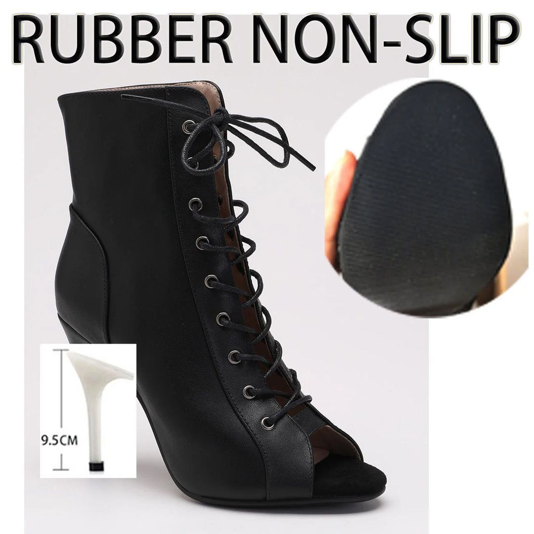 Bottines de danse cuir Nael Talons 7 à 9.5cm