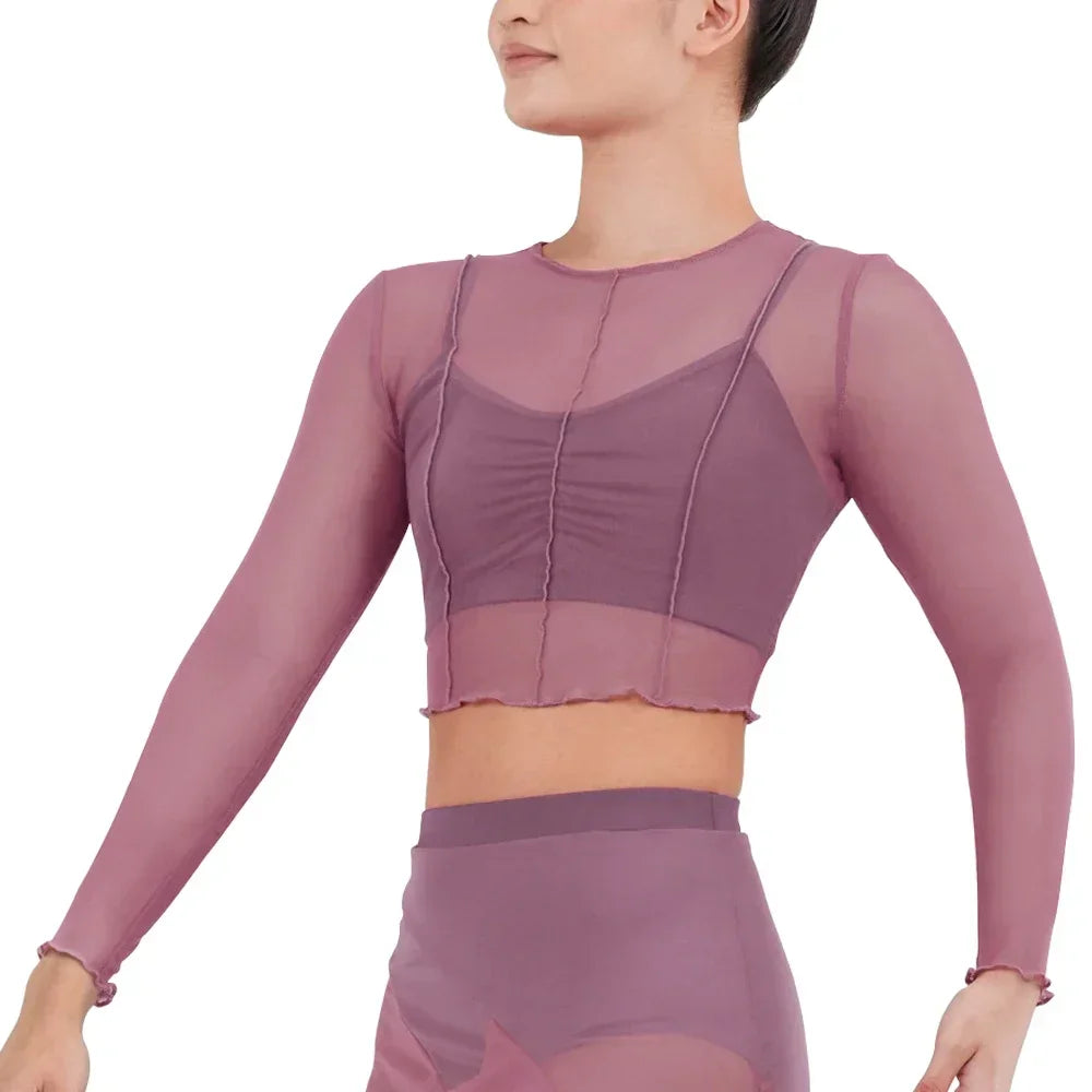 Top court manches longues avec brassière Ewen