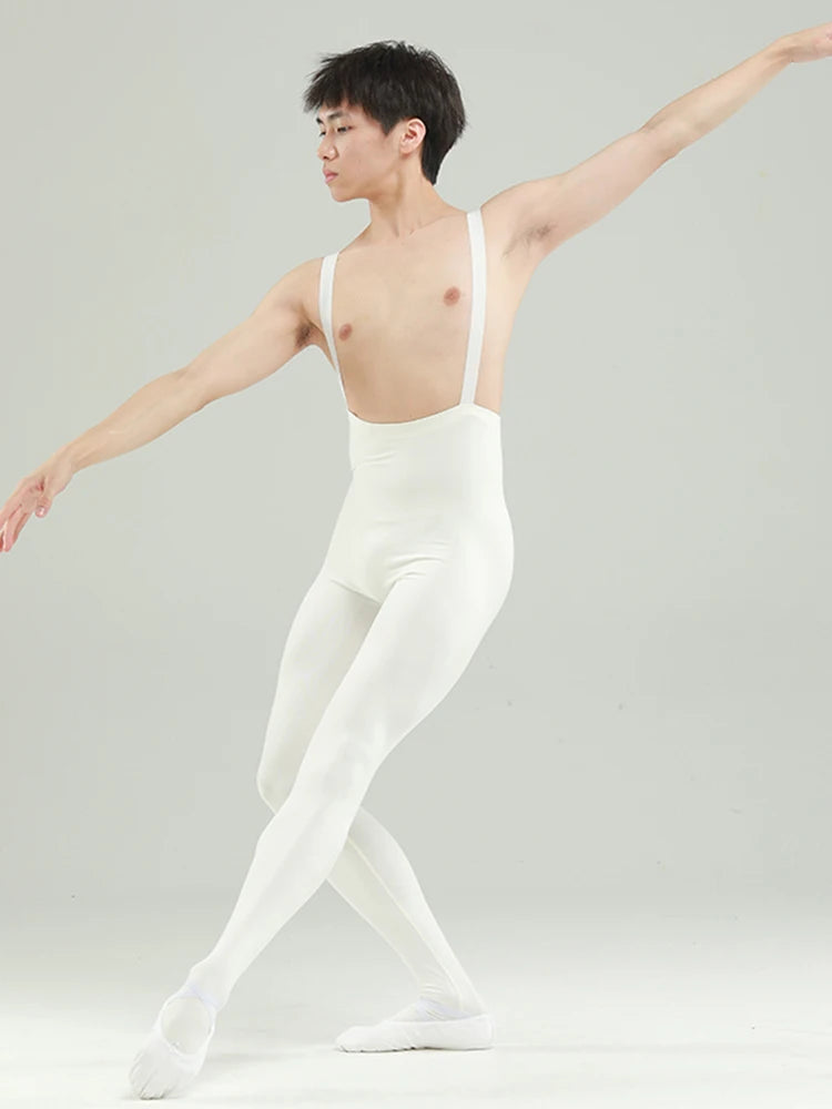 Collant danse à bretelles avec pieds homme Mickael