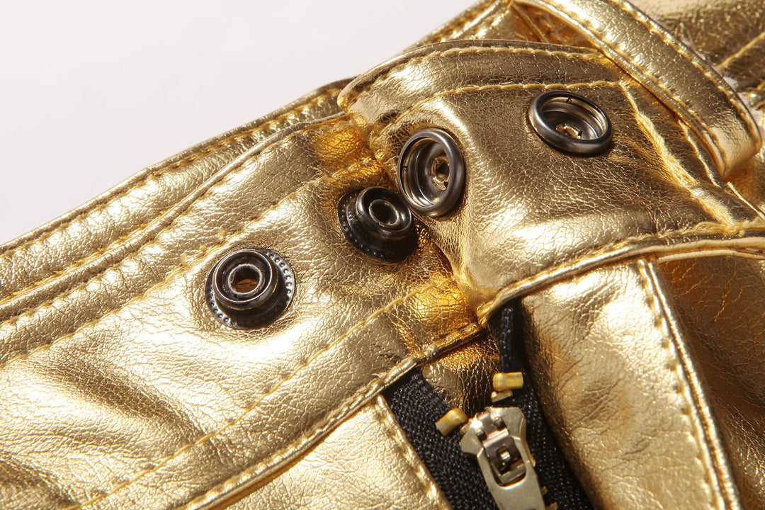 Pantalon PU brillant pour hommes