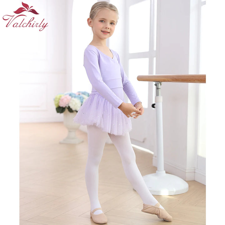 Top croisé manches longues filles