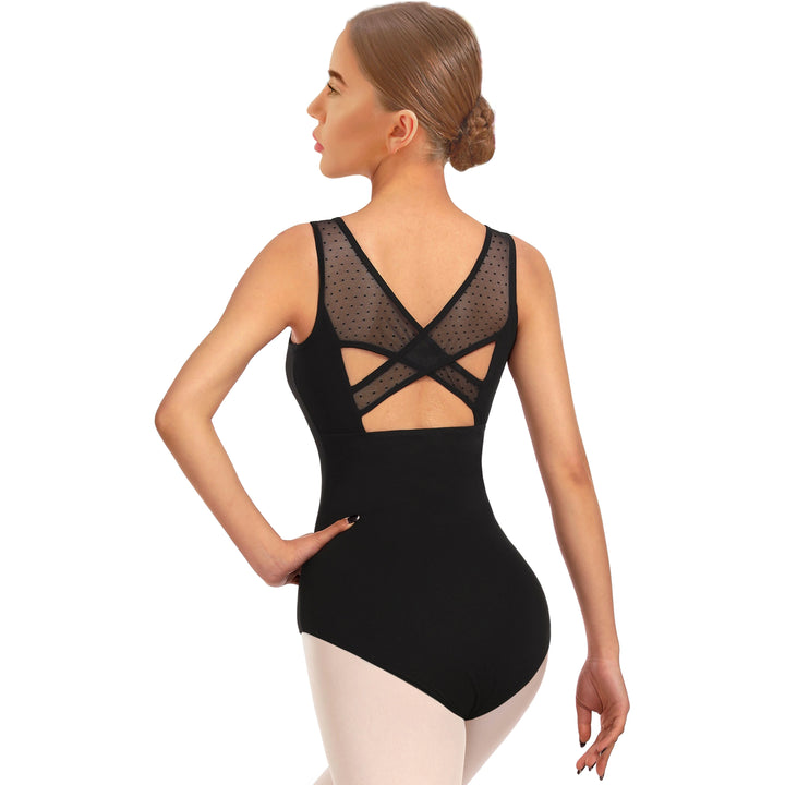 Justaucorps sans manches dos fantaisie Nina