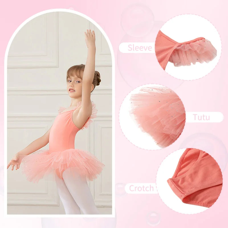 Justaucorps tutu paillettes avec bretelles fantaisie Elen