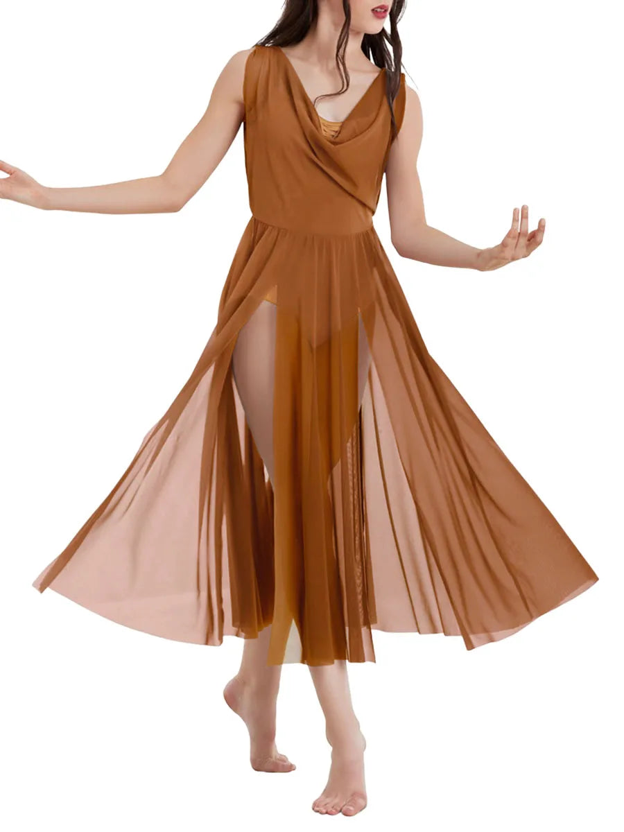 Robe longue justaucorps Mila dos nu