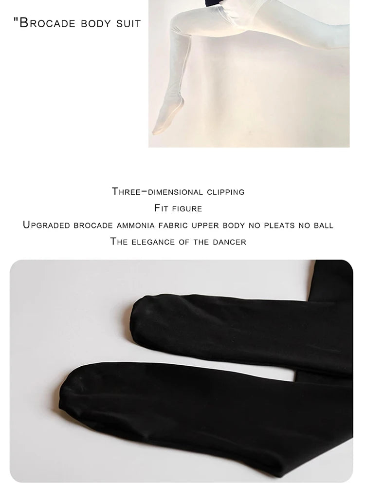 Collant danse uni opaque avec pieds pour homme