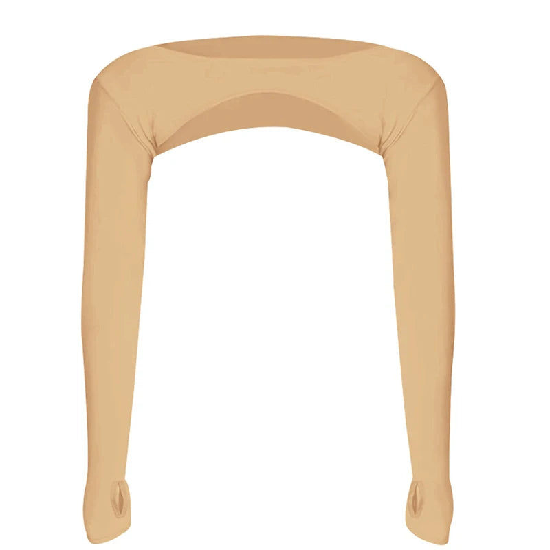 Top avec découpe poitrine manches longues