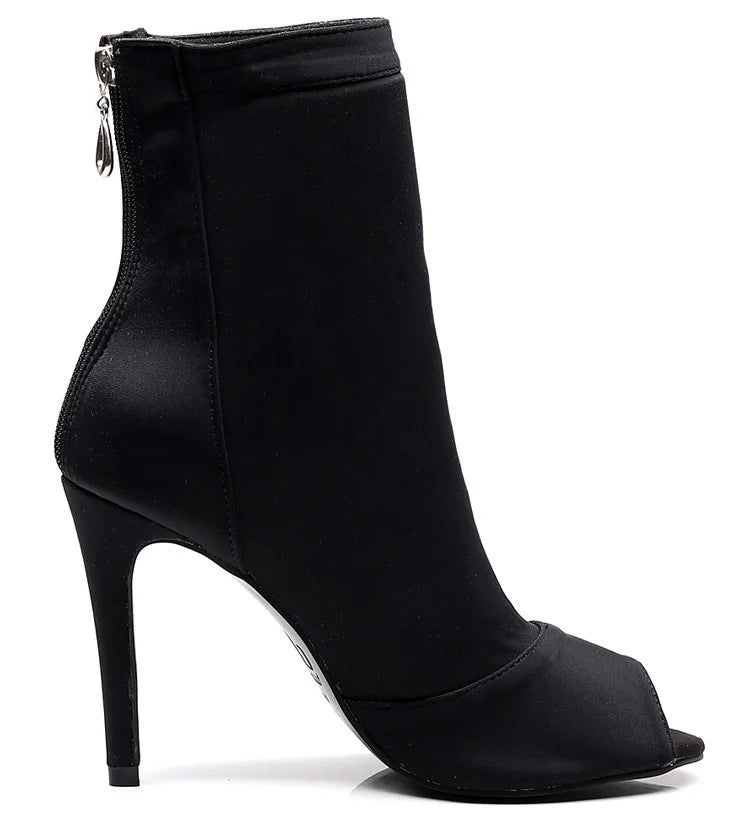 Bottines danse Assa noir Rubber sole Talons de 6 à 11cm