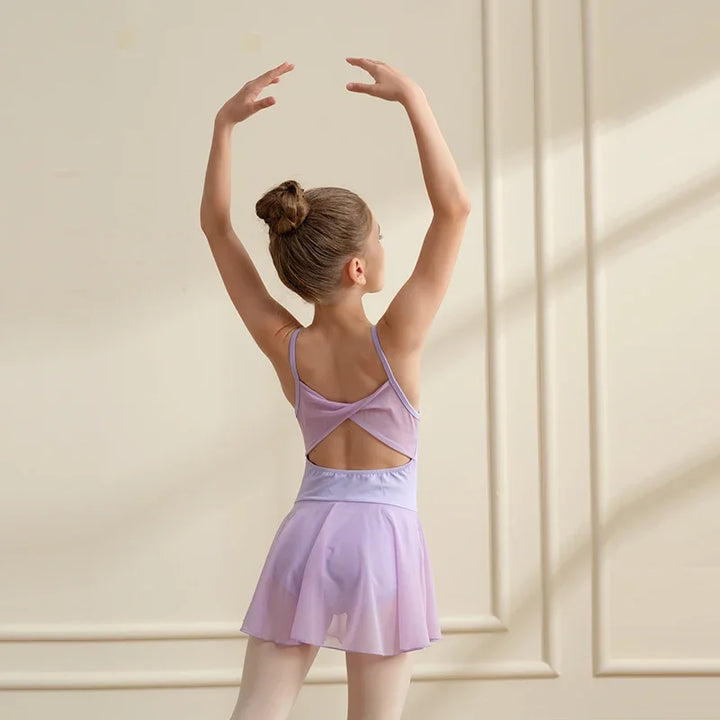 Justaucorps bretelles avec jupette Kylie